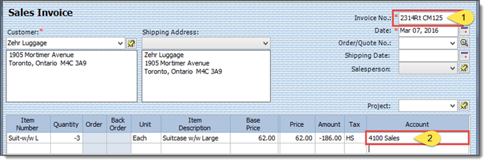 Sage 50 A/P Return Transaction