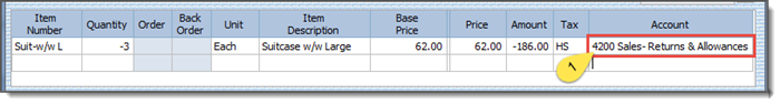 Revised Sage 50 Transaction with Return Account